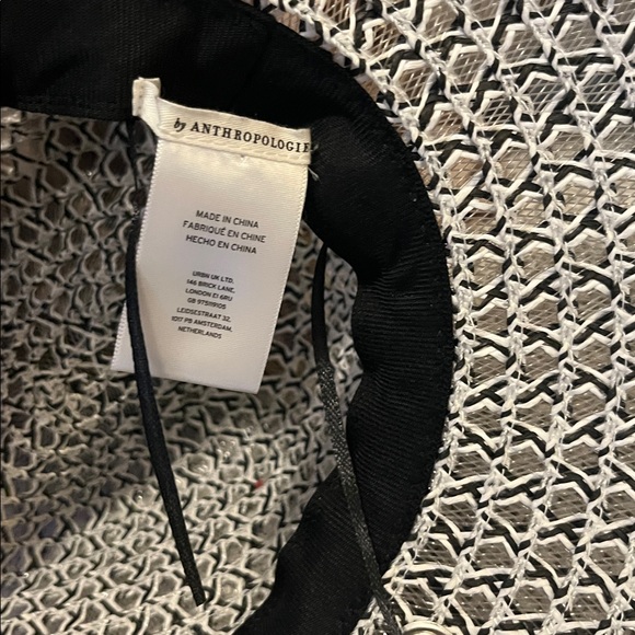 Anthropologie Sheer Navy White Sheer Lifeguard Rancher Woven Sun Beach Pool Hat - Picture 9 of 10